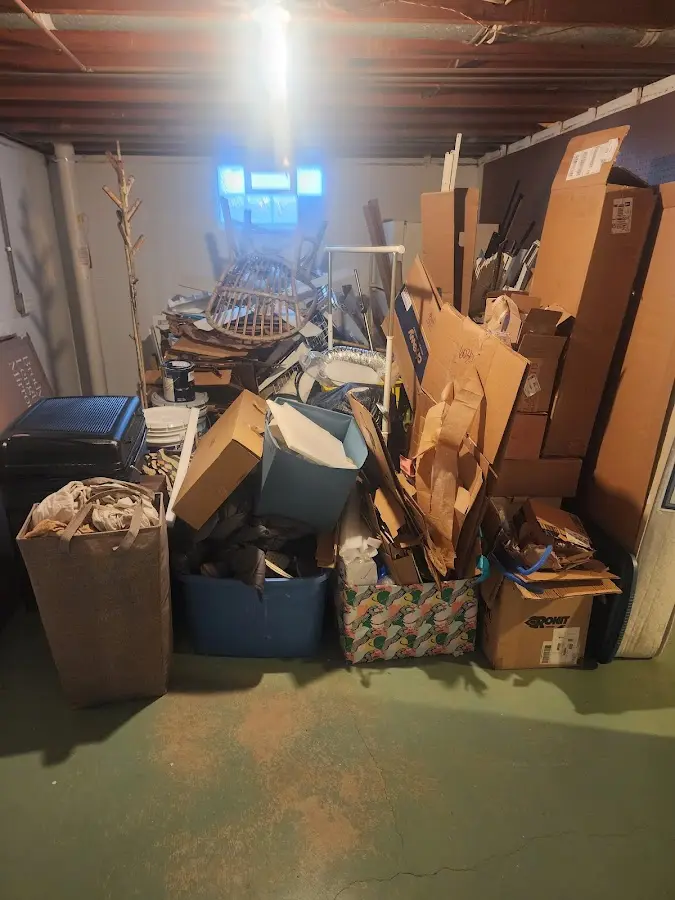 Roll-off dumpster container at job site for Roll Off Dumpster Rental in Trinity